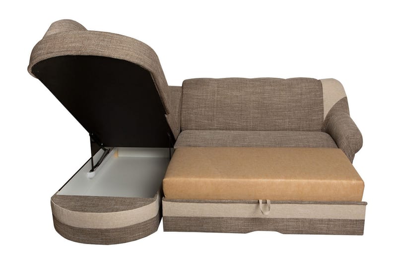 Alandra hjørnesovesofa 242x180x92 cm - Beige - Møbler - Sofaer - Sovesofaer