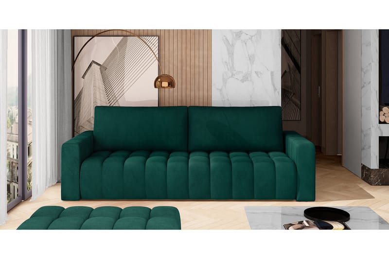 Alazaro 3-Pers. Sovesofa, Grøn
