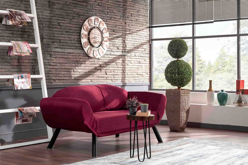 Albertina sovesofa 2-pers - Vinrød - Møbler - Sofaer - Sovesofaer