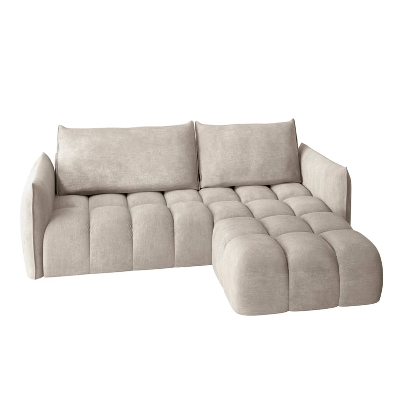 Aldvian 3-personers sovesofa med chaiselong, beige