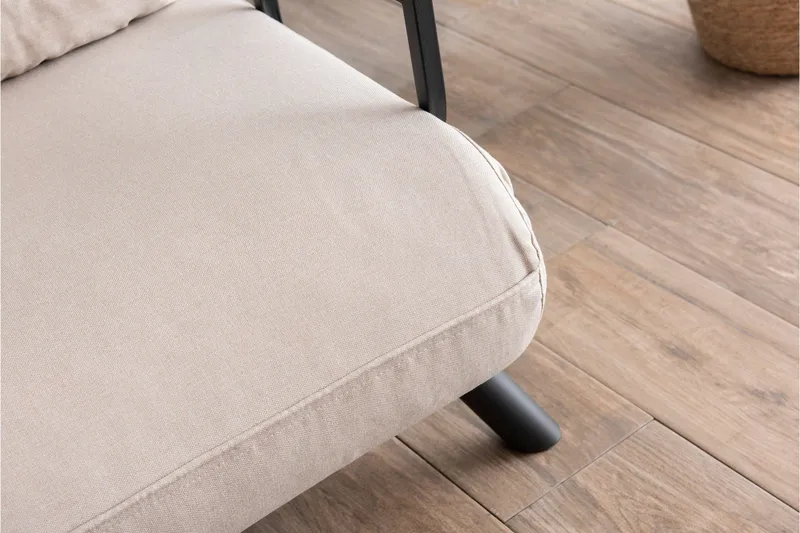 Alfredton 2-personers Udtrækkelig Sammenfoldelig Sovesofa i Stof med Metalben - Lysebeige - Møbler - Sofaer - Sovesofaer