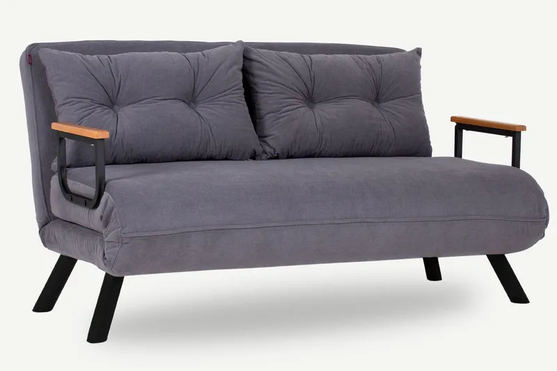 Alfredton Sovesofa 2-Pers. 120x185 - Grå - Møbler - Sofaer - Sovesofaer