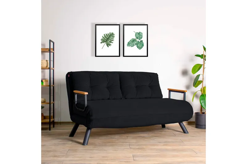 Alfredton Sovesofa 2-personers 175x133 cm, Sort