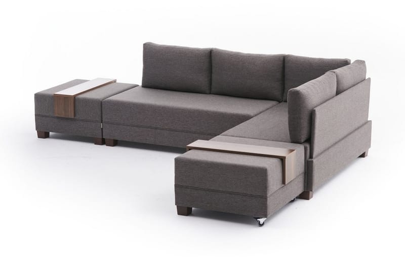 Algeria Hjørnesovesofa Højre - Brun - Møbler - Sofaer - Sovesofaer