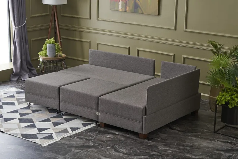 Algeria Hjørnesovesofa Højre - Brun - Møbler - Sofaer - Sovesofaer