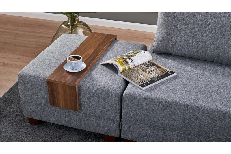 Algeria Hjørnesovesofa Højre - Grå - Møbler - Sofaer - Sovesofaer