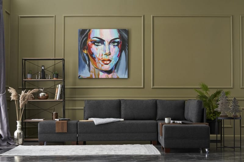 Algeria Sovesofa m. Chaiselong 4-Pers. 140x190 - Antracit - Møbler - Sofaer - Sovesofaer