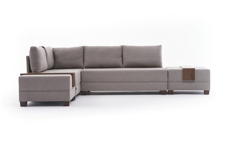 Algeria Sovesofa m. Chaiselong 4-Pers. 140x190 - Cream - Møbler - Sofaer - Sovesofaer