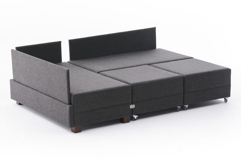 Algeria Sovesofa m. Chaiselong 4-Pers. 140x190 - Antracit - Sovesofaer - Sovesofa chaiselong