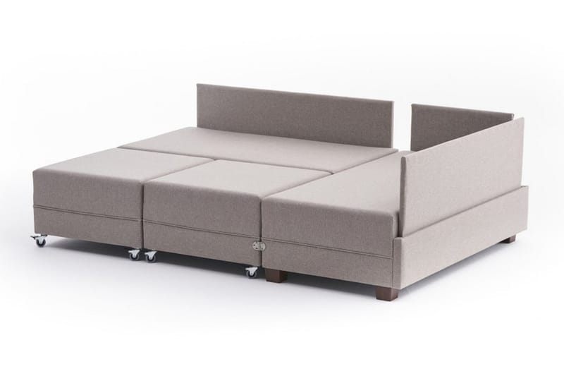 Algeria Sovesofa m. Chaiselong 4-Pers. 140x190 - Cream - Møbler - Sofaer - Sovesofaer