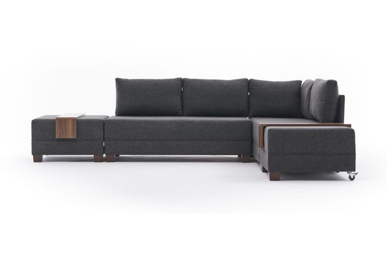 Algeria Sovesofa m. Chaiselong 4-Pers. 140x190, Antracit