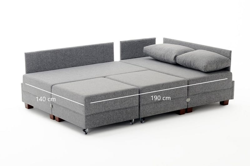 Algeriet hjørnesovesofa venstre - Grå - Møbler - Sofaer - Sovesofaer