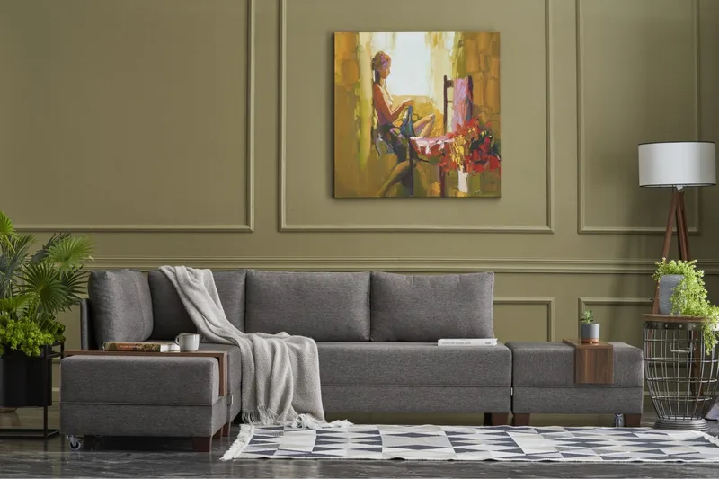 Algeriet hjørnesovesofa venstre - Grå - Møbler - Sofaer - Sovesofaer