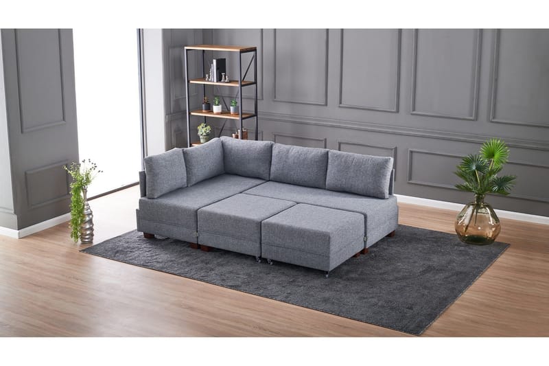Algeriet hjørnesovesofa venstre - Grå - Møbler - Sofaer - Sovesofaer