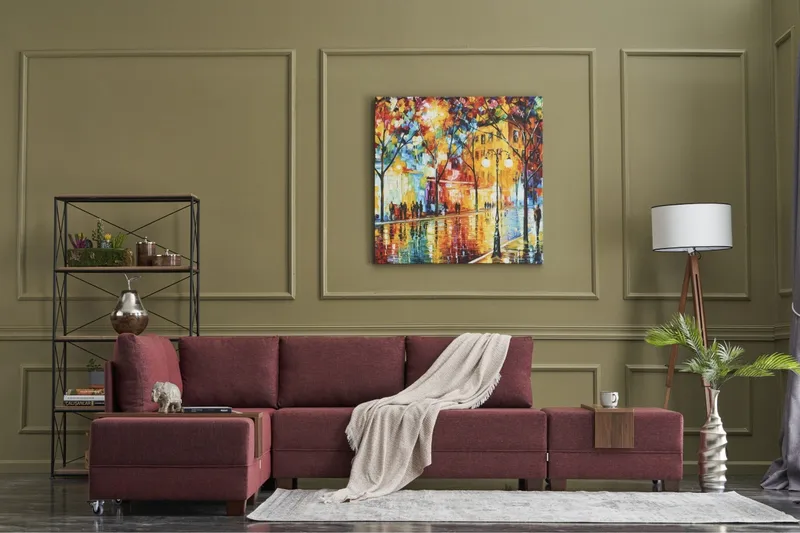 Algeriet hjørnesovesofa venstre - Rød - Møbler - Sofaer - Sovesofaer