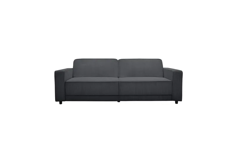 Sovesofa Allie Antracit, Cordoroy, 81x225x91 cm - Antracit, Cordoroy, 81x225x91 cm - Møbler - Sofaer - Sovesofaer