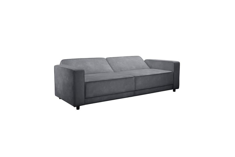 Sovesofa Allie Antracit, Velour, 81x225x91 cm - Antracit, Velour, 81x225x91 cm - Møbler - Sofaer - Sovesofaer