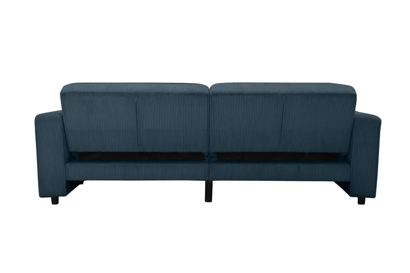 Sovesofa Allie Blå, Cordoroy, 81x225x91 cm - Blå, Cordoroy, 81x225x91 cm - Møbler - Sofaer - Sovesofaer