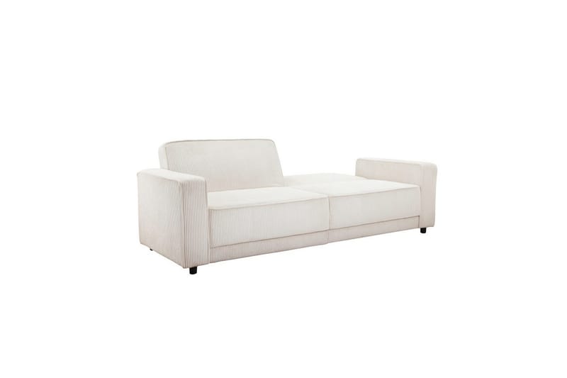 Sovesofa Allie Creme, Cordoroy, 81x225x91 cm - Creme, Cordoroy, 81x225x91 cm - Møbler - Sofaer - Sovesofaer