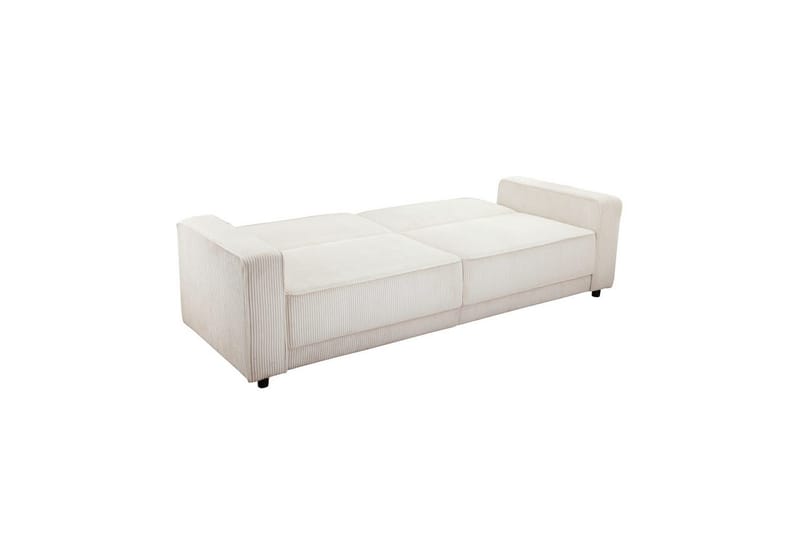 Sovesofa Allie Creme, Cordoroy, 81x225x91 cm - Creme, Cordoroy, 81x225x91 cm - Møbler - Sofaer - Sovesofaer