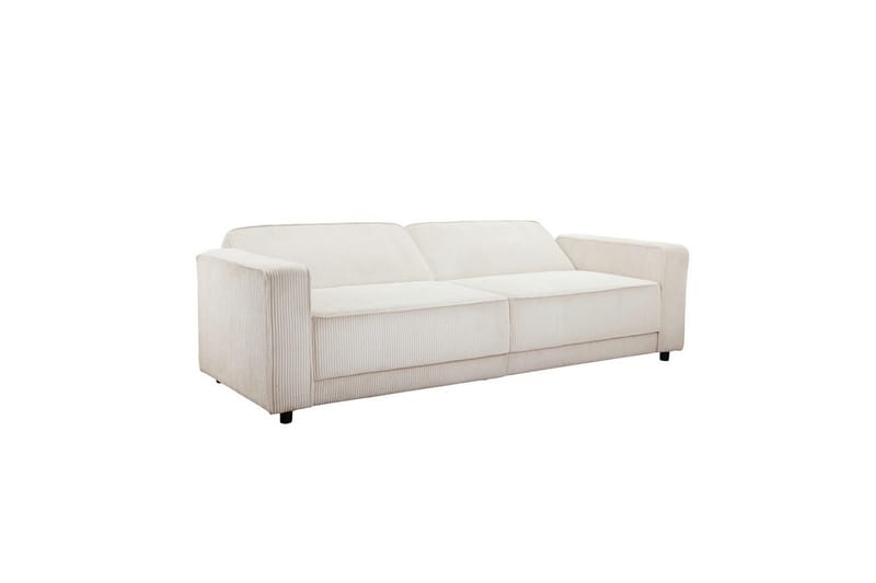 Sovesofa Allie Creme, Cordoroy, 81x225x91 cm - Creme, Cordoroy, 81x225x91 cm - Møbler - Sofaer - Sovesofaer