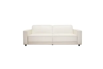 Sovesofa Allie Creme, Velour, 81x225x91 cm - Creme, Velour, 81x225x91 cm - Møbler - Sofaer - Sovesofaer