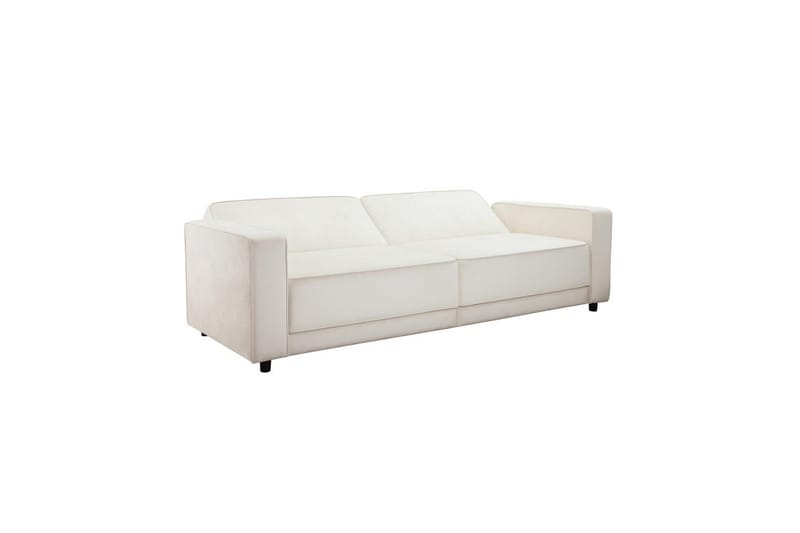 Sovesofa Allie Creme, Velour, 81x225x91 cm - Creme, Velour, 81x225x91 cm - Møbler - Sofaer - Sovesofaer