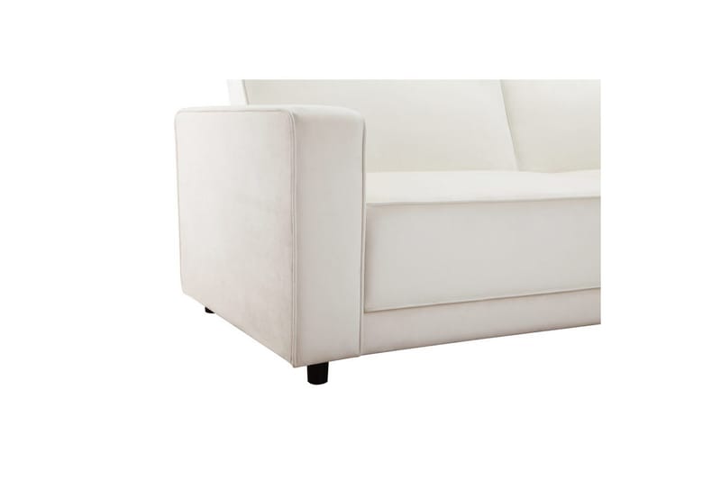 Sovesofa Allie Creme, Velour, 81x225x91 cm - Creme, Velour, 81x225x91 cm - Møbler - Sofaer - Sovesofaer