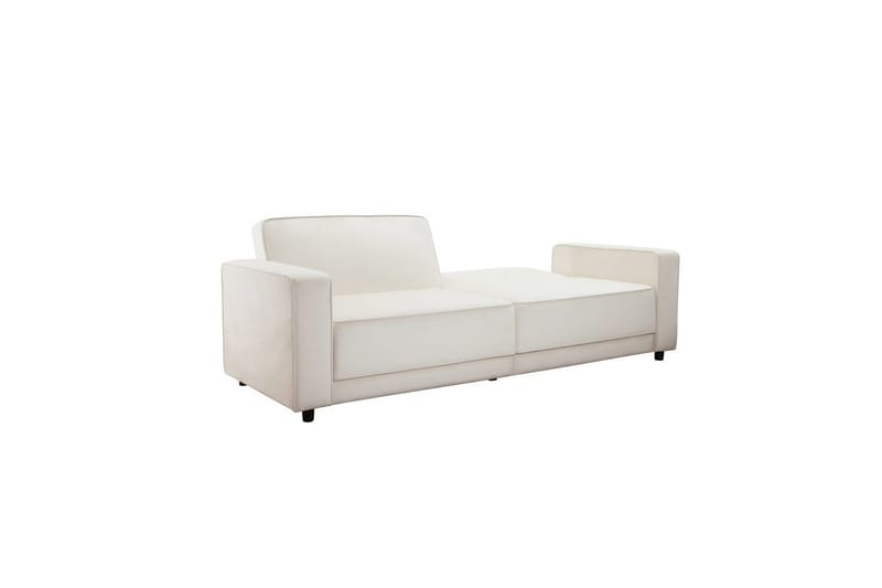 Sovesofa Allie Creme, Velour, 81x225x91 cm - Creme, Velour, 81x225x91 cm - Møbler - Sofaer - Sovesofaer