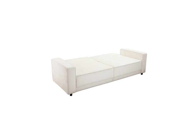 Sovesofa Allie Creme, Velour, 81x225x91 cm - Creme, Velour, 81x225x91 cm - Møbler - Sofaer - Sovesofaer