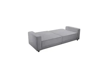 Sovesofa Allie Lys Grå, Velour, 81x225x91 cm - Lys Grå, Velour, 81x225x91 cm - Møbler - Sofaer - Sovesofaer
