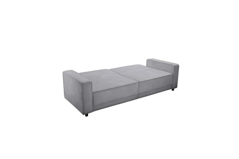 Sovesofa Allie Lys Grå, Velour, 81x225x91 cm - Lys Grå, Velour, 81x225x91 cm - Møbler - Sofaer - Sovesofaer