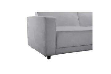 Sovesofa Allie Lys Grå, Velour, 81x225x91 cm - Lys Grå, Velour, 81x225x91 cm - Møbler - Sofaer - Sovesofaer
