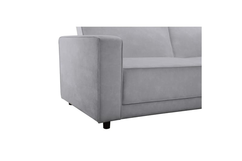 Sovesofa Allie Lys Grå, Velour, 81x225x91 cm - Lys Grå, Velour, 81x225x91 cm - Møbler - Sofaer - Sovesofaer