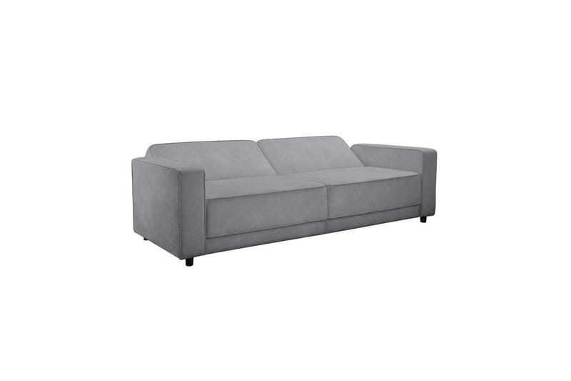 Sovesofa Allie Lys Grå, Velour, 81x225x91 cm - Lys Grå, Velour, 81x225x91 cm - Møbler - Sofaer - Sovesofaer