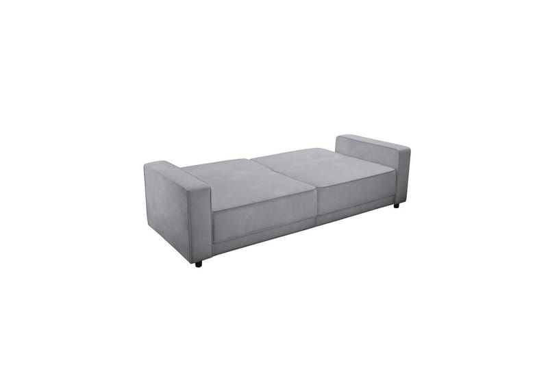 Sovesofa Allie Lys Grå, Velour, 81x225x91 cm - Lys Grå, Velour, 81x225x91 cm - Møbler - Sofaer - Sovesofaer