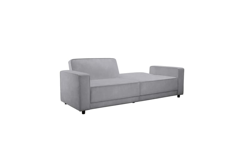 Sovesofa Allie Lys Grå, Velour, 81x225x91 cm - Lys Grå, Velour, 81x225x91 cm - Møbler - Sofaer - Sovesofaer