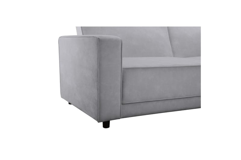 Sovesofa Allie Lys Grå, Velour, 81x225x91 cm - Lys Grå, Velour, 81x225x91 cm - Møbler - Sofaer - Sovesofaer