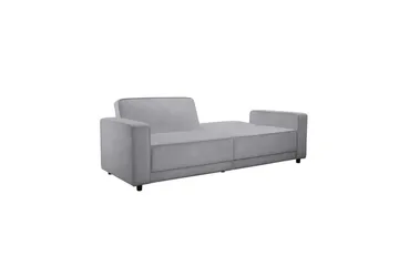 Sovesofa Allie Lys Grå, Velour, 81x225x91 cm - Lys Grå, Velour, 81x225x91 cm - Møbler - Sofaer - Sovesofaer