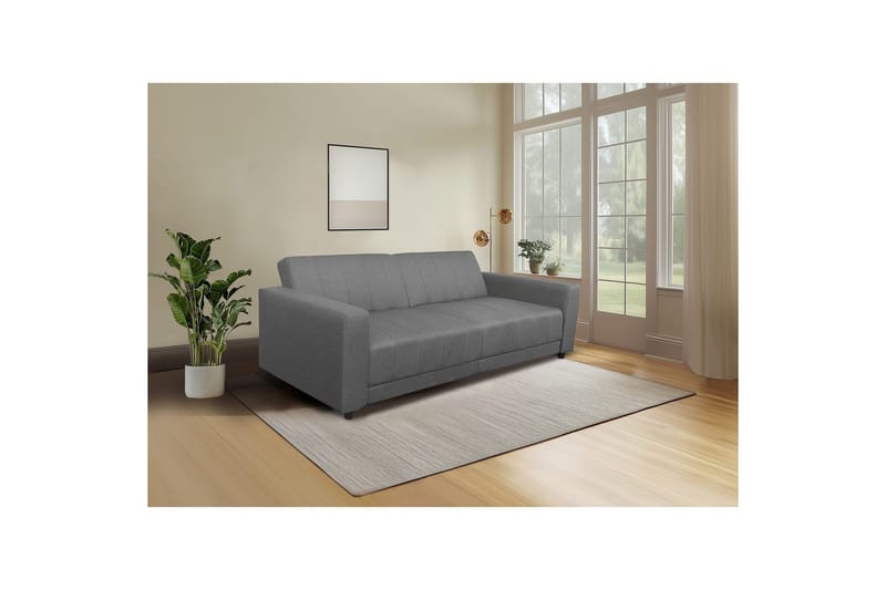 Allie Sovesofa 3-sæder - Grå - Møbler - Sofaer - Sovesofaer