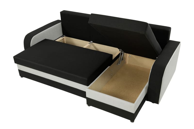 Alvared 3-person Hjørnesovesofa Universal - Sort/Grå - Møbler - Sofaer - Sovesofaer