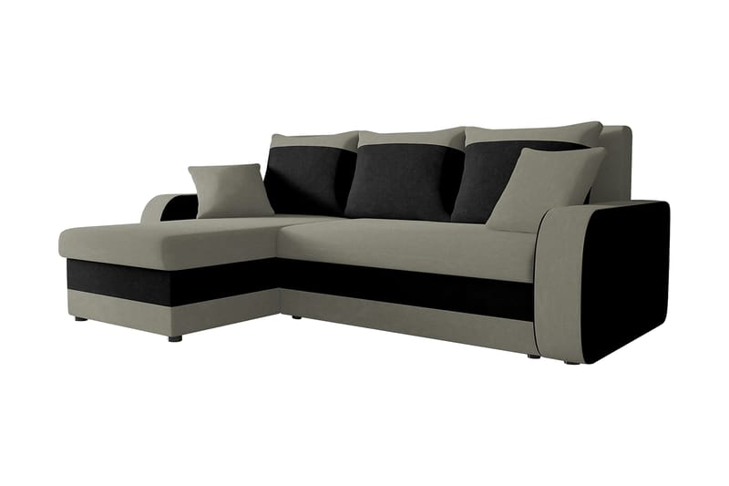 Alvared 3-person Hjørnesovesofa Universal - Grå - Sovesofaer - Sovesofa chaiselong - Velour sofaer