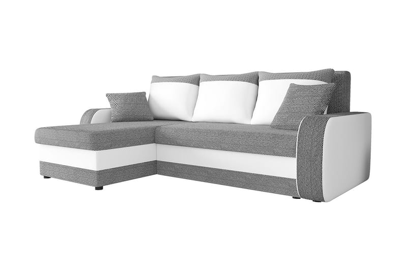 Alvared 3-person Hjørnesovesofa Universal - Grå/Hvid - Møbler - Sofaer - Sovesofaer