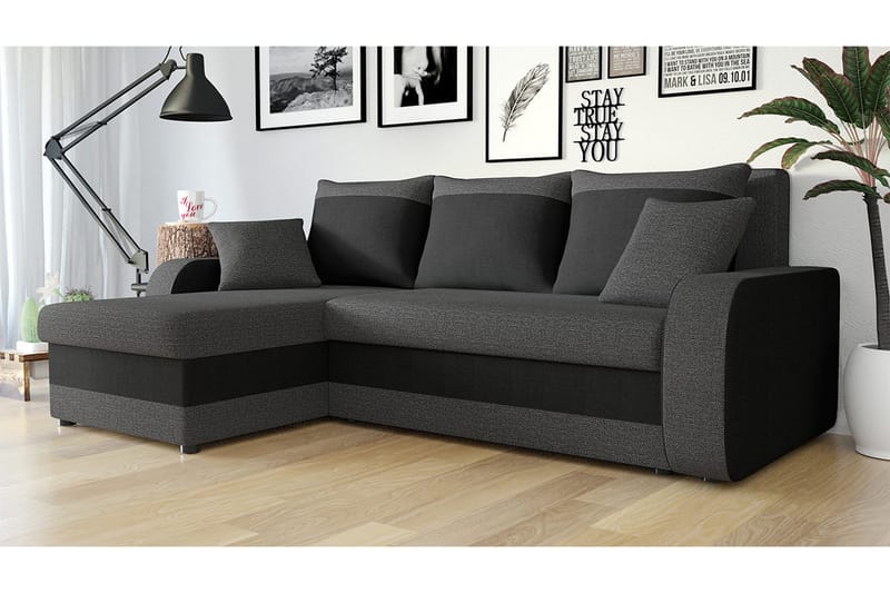 Alvared 3-person Hjørnesovesofa Universal - Lysegrå - Sovesofaer - Sovesofa chaiselong