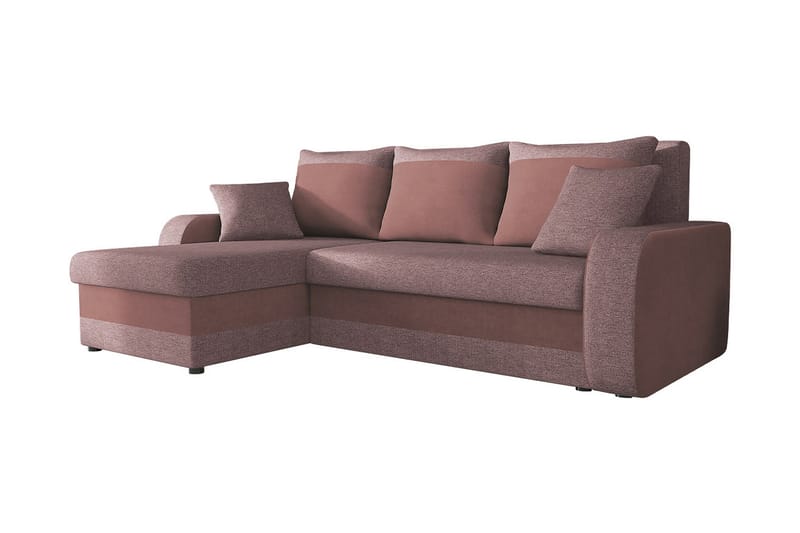 Alvared 3-person Hjørnesovesofa Universal - Rosa - Møbler - Sofaer - Sovesofaer