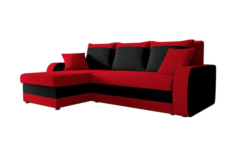 Alvared 3-person Hjørnesovesofa Universal - Rød/Grå - Møbler - Sofaer - Sovesofaer