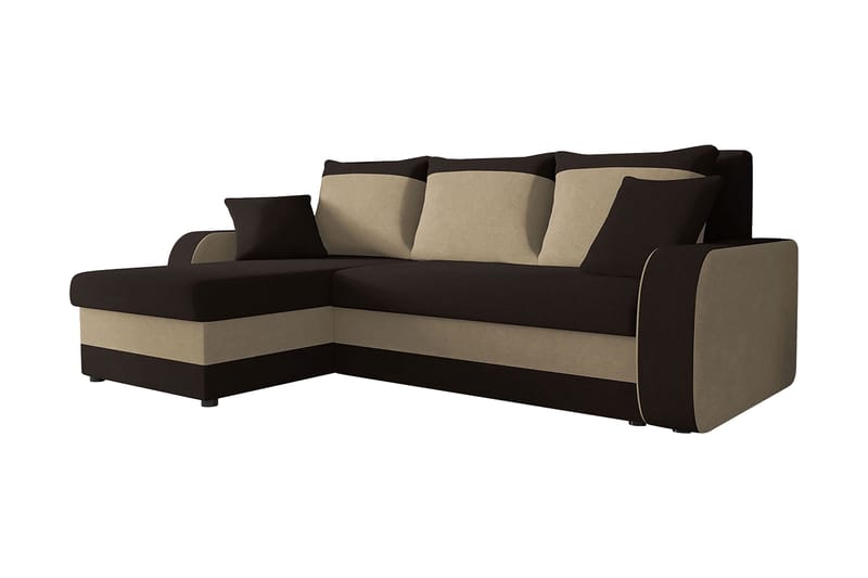 Alvared 3-person Hjørnesovesofa Universal - Brun/Beige - Møbler - Sofaer - Sovesofaer