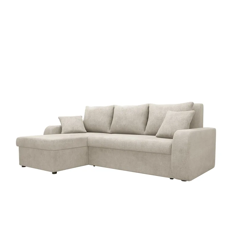 Alvared 3-personers sovesofa med divan til venstre, Beige