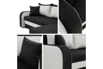 Alvared 3-person Hjørnesovesofa Universal - Sort/Grå - Møbler - Sofaer - Sovesofaer