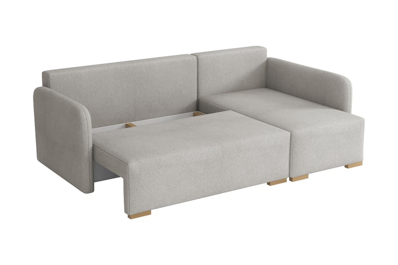Amelus Sovesofa Med 4-Personers Divan - Brun - Møbler - Sofaer - Sovesofaer